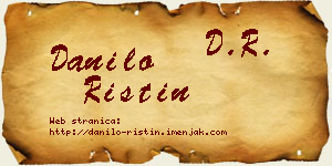 Danilo Ristin vizit kartica